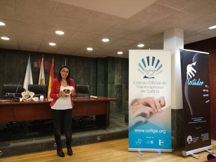 Patricia Pontón durante una ponencia profesional